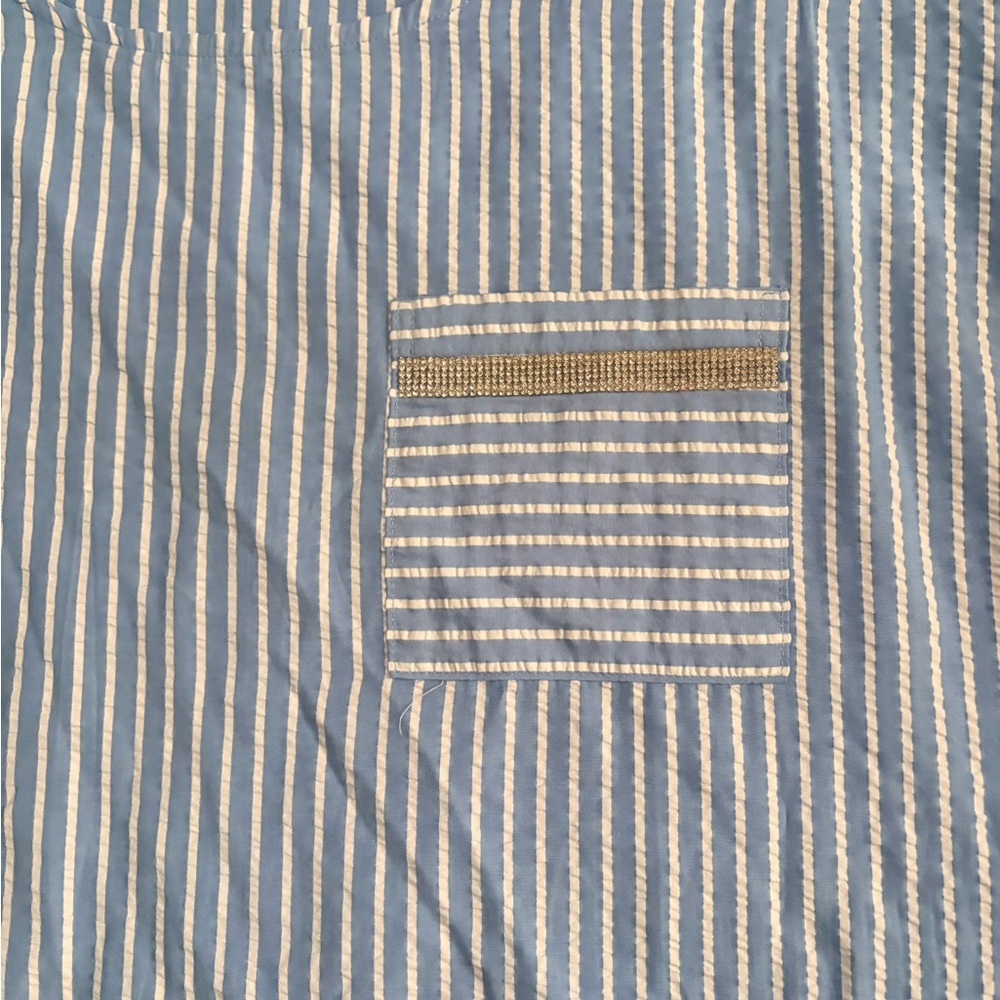 Ava & Grace Blue and White Striped Top - Picture 2 of 3